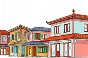 半城烟火录清晨早点摊热气腾腾的横版封面